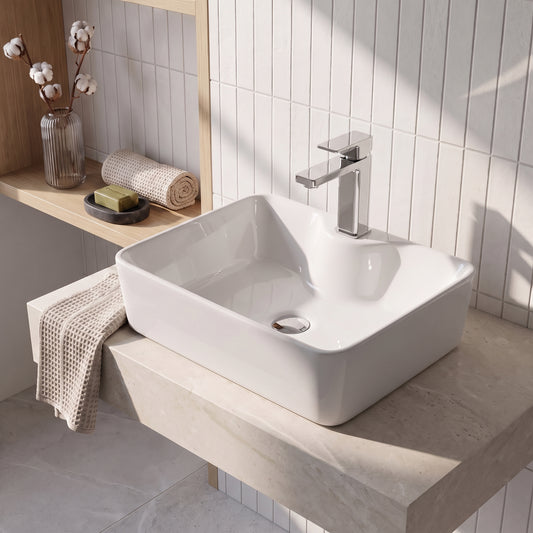 Fairford 480mm Square Ceramic Counter Top Vessel