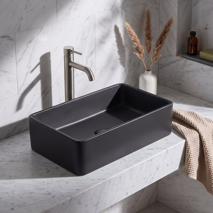 Fairford Rectangular Matt Black Vessel 460 x 280 x 125mm 0TH