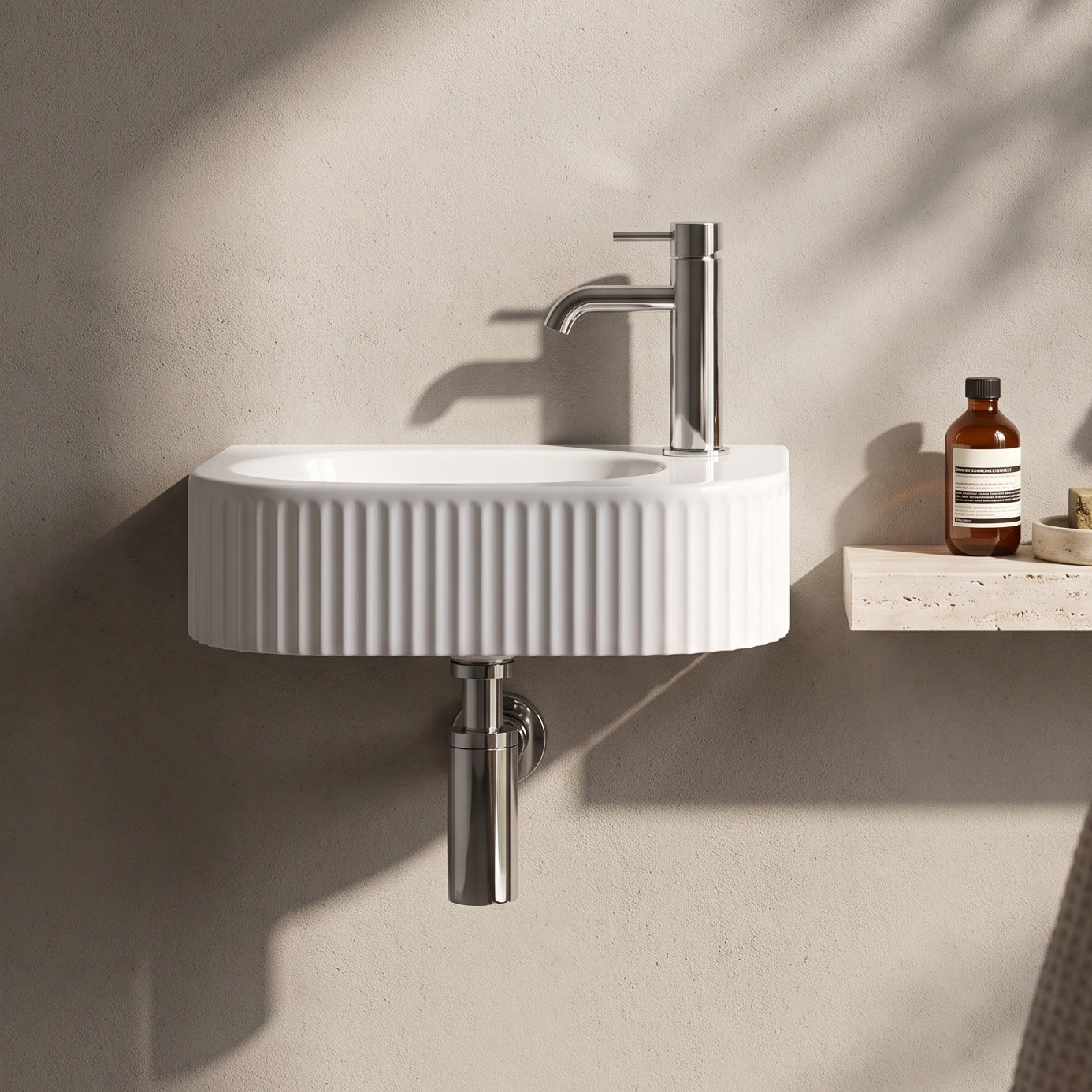 400mm Fluted Wall Hung Basin