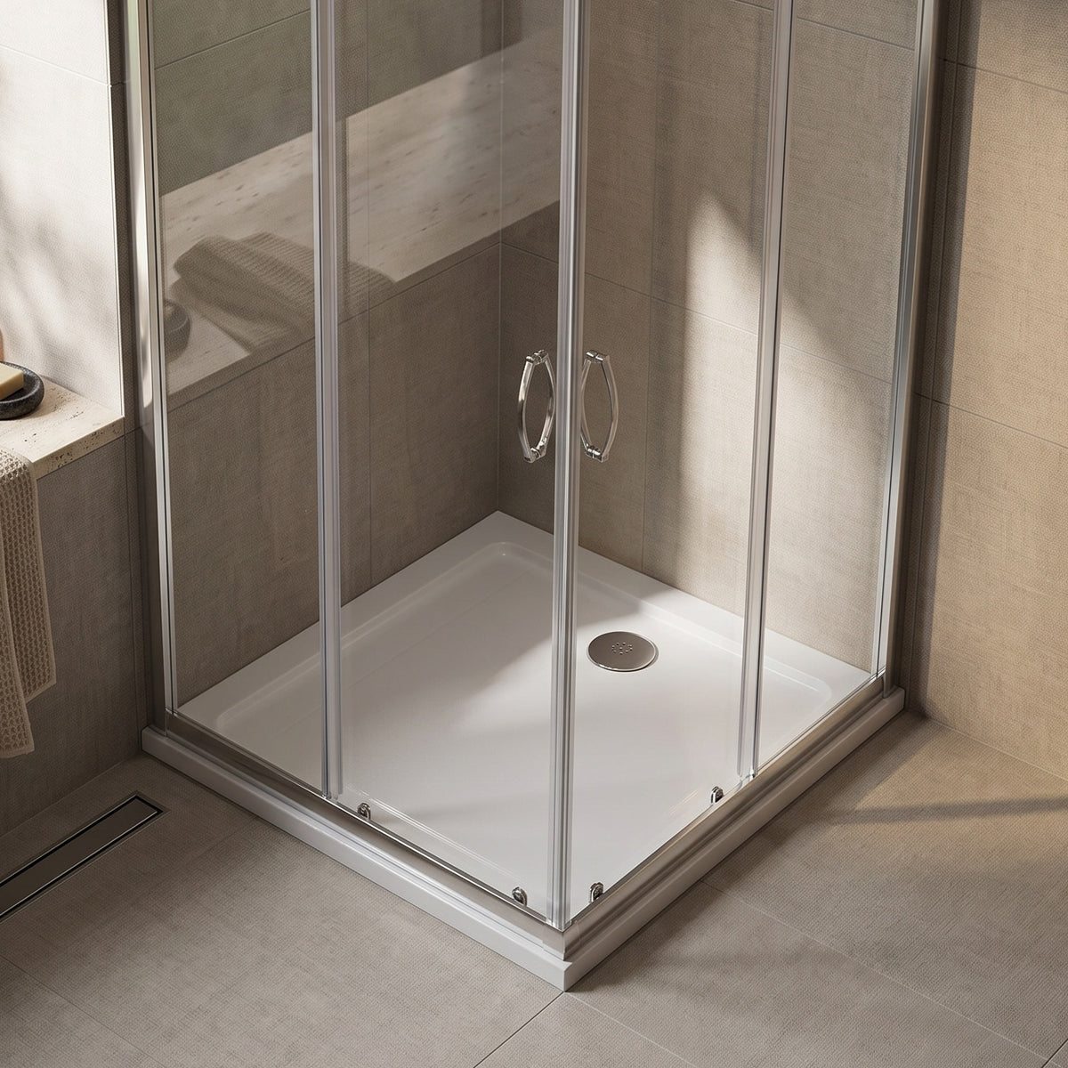 Fairford 900 x 900mm Antislip Square Shower Tray
