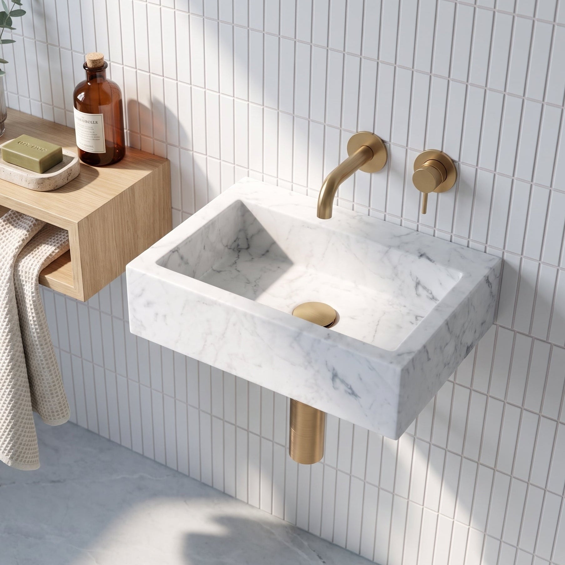 300 x 250mm 0 Tap Hole Wall Hung Basin