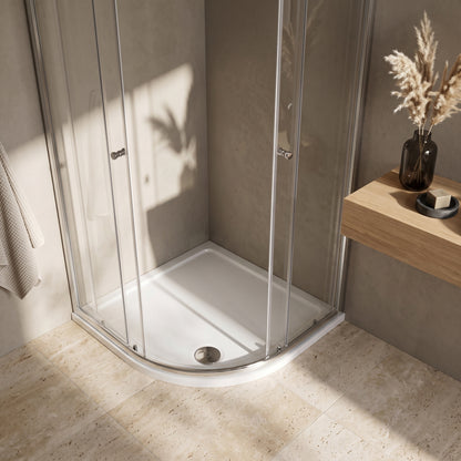 Fairford 1000 x 1000mm Antislip Square Quadrant Shower Tray
