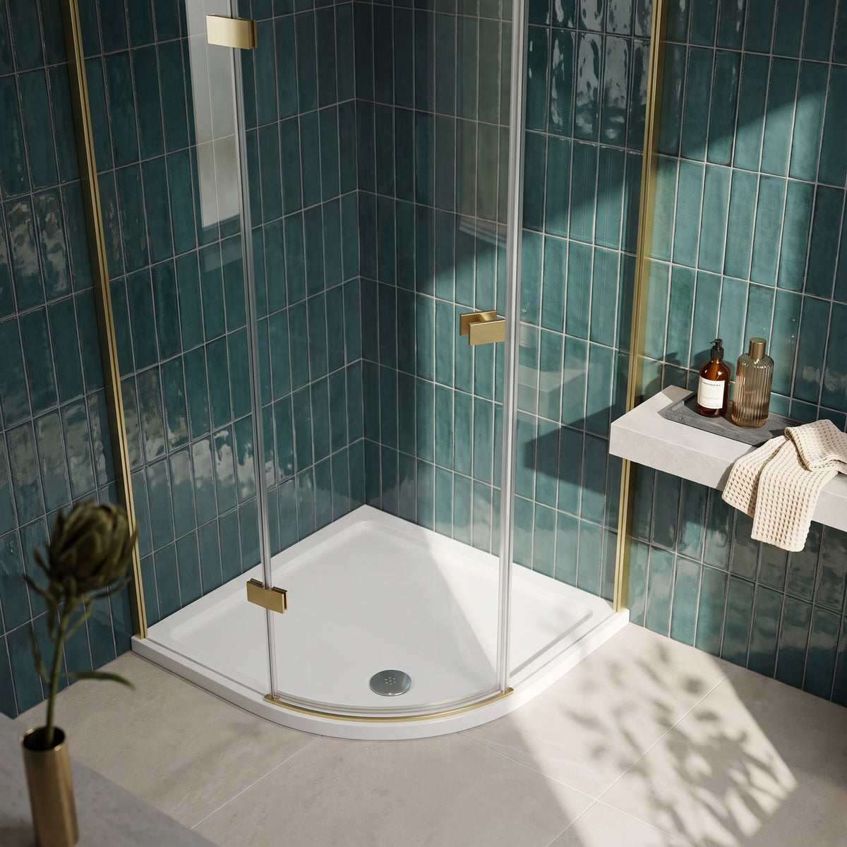 Fairford 1000 x 800mm Offset Quadrant, LH Shower Tray