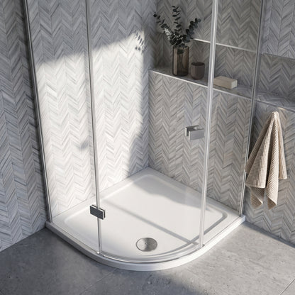 Fairford 1200 x 800mm Antislip LH Offset Quadrant Shower Tray