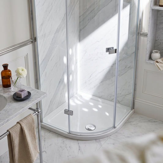 Fairford 900 x 800mm Antislip LH Offset Quadrant Shower Tray