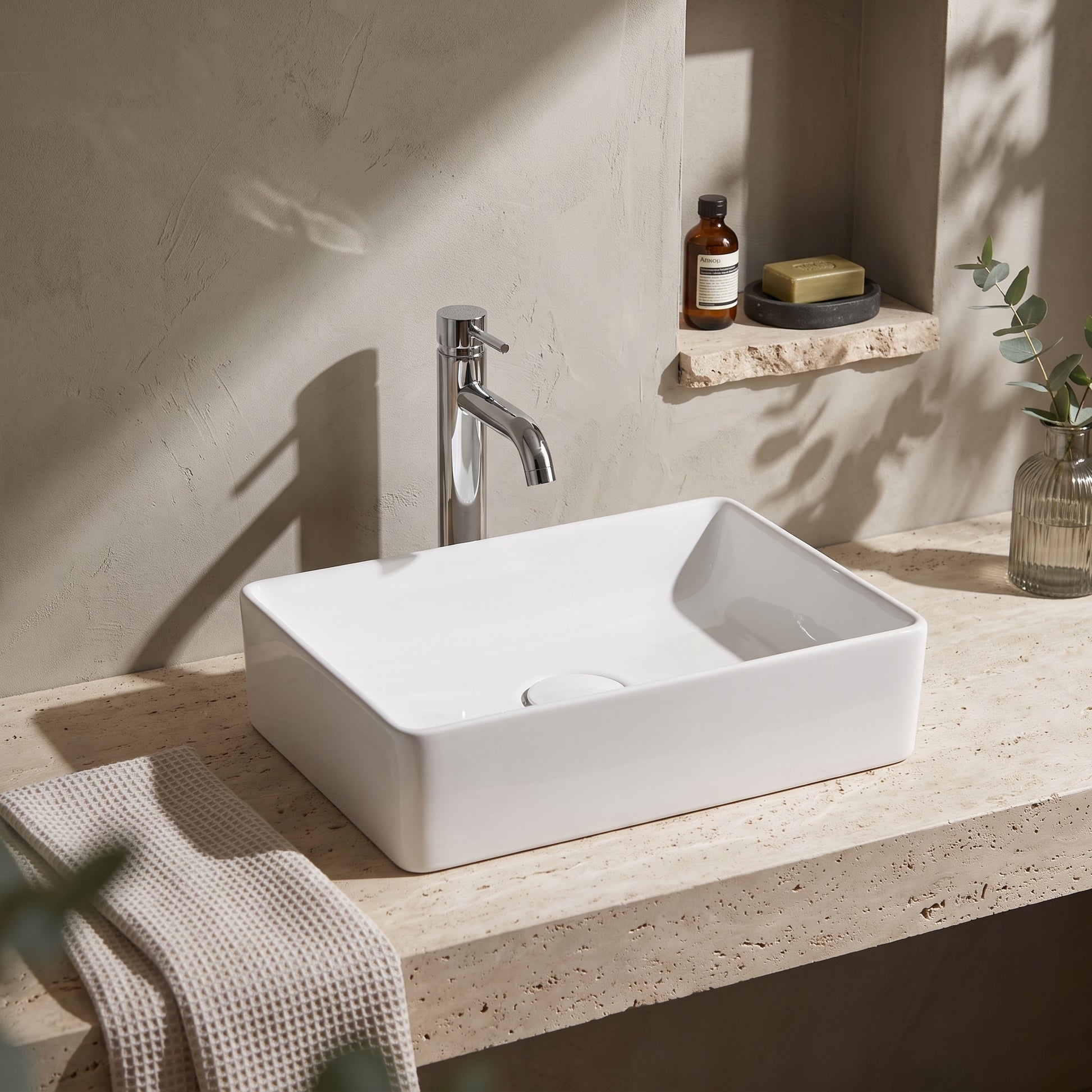 Fairford Stance 420mm Countertop Basin - White
