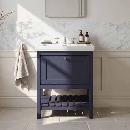 Fairford Juliette 600mm Indigo Blue 3 Tap Hole Floorstanding Vanity Unit