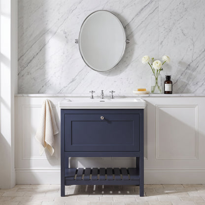 Fairford Juliette 800mm Indigo Blue 3 Tap Hole Floorstanding Vanity Unit