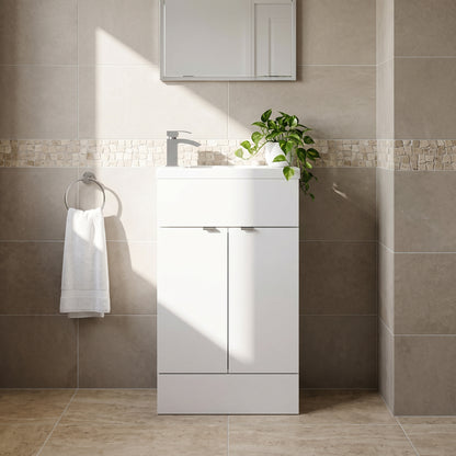 Fairford Union 500mm Slimline Gloss White Vanity Unit