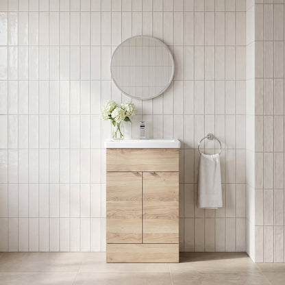 Fairford Union 500mm Bleached Oak Full Depth Vanity Unit