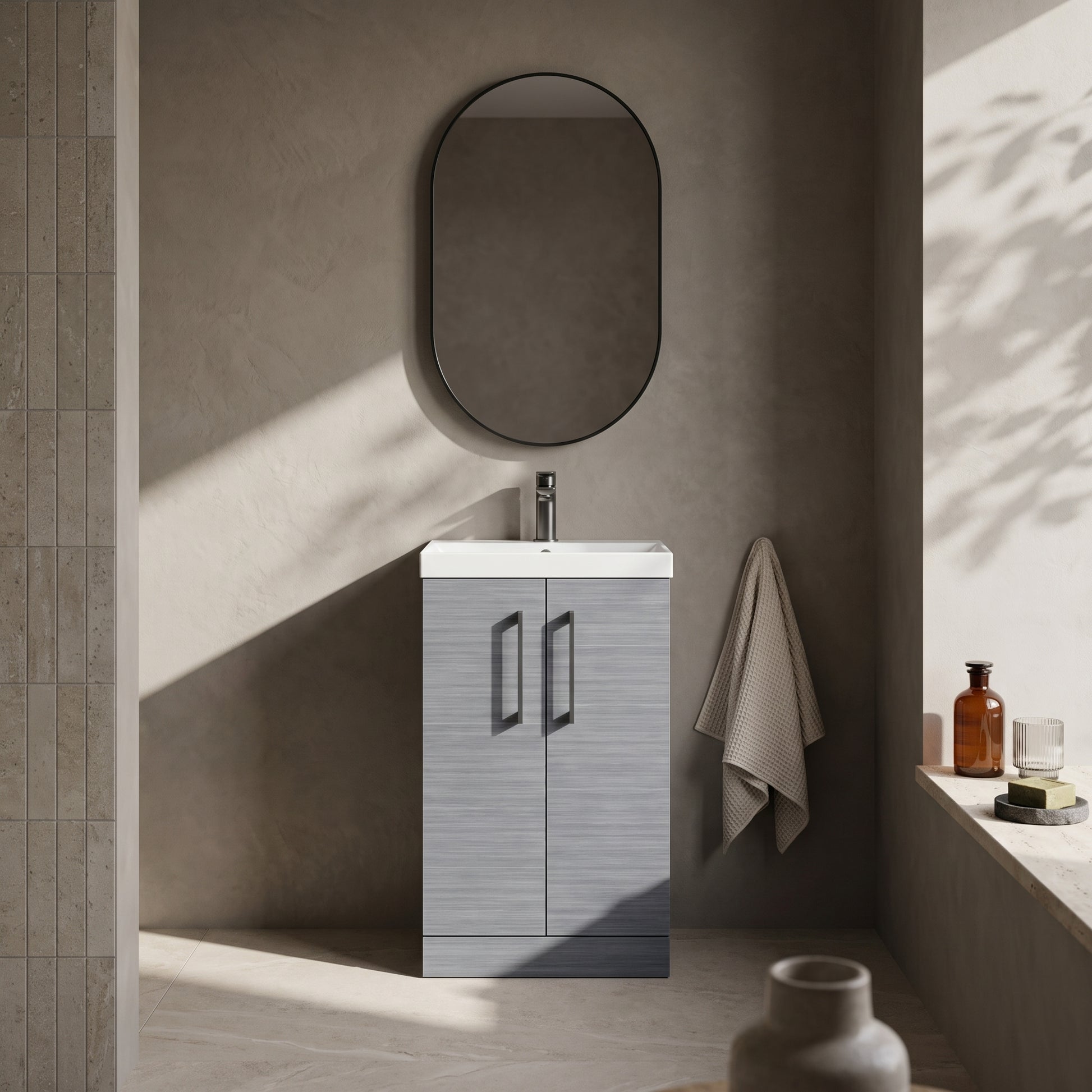 Fairford Aspri 2 500mm Anthracite Floor Standing Vanity Unit