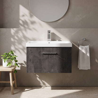 Fairford Anika 600mm Matt Slate 1 Drawer Wall Hung Vanity Unit