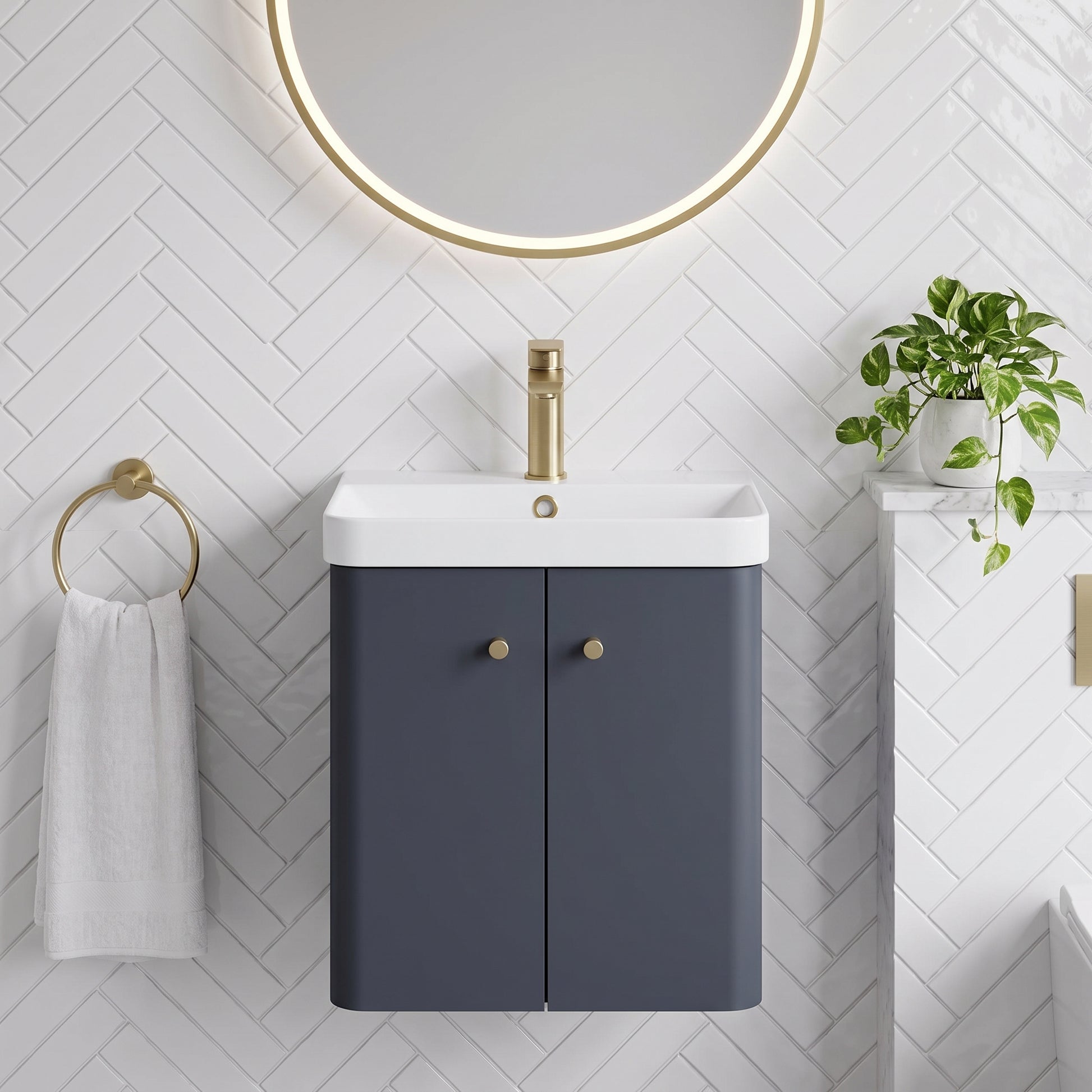 Fairford Crayo 500mm Soft Black Wall Hung Vanity Unit