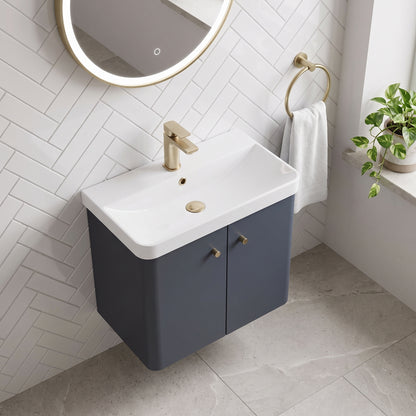 Fairford Crayo 600mm Soft Black Wall Hung Vanity Unit