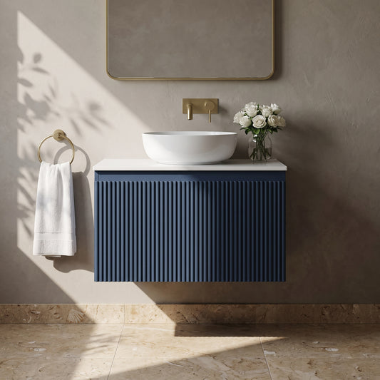 Fairford Sophia Midnight Shadow 600mm Wall Hung Vanity Unit with Worktop