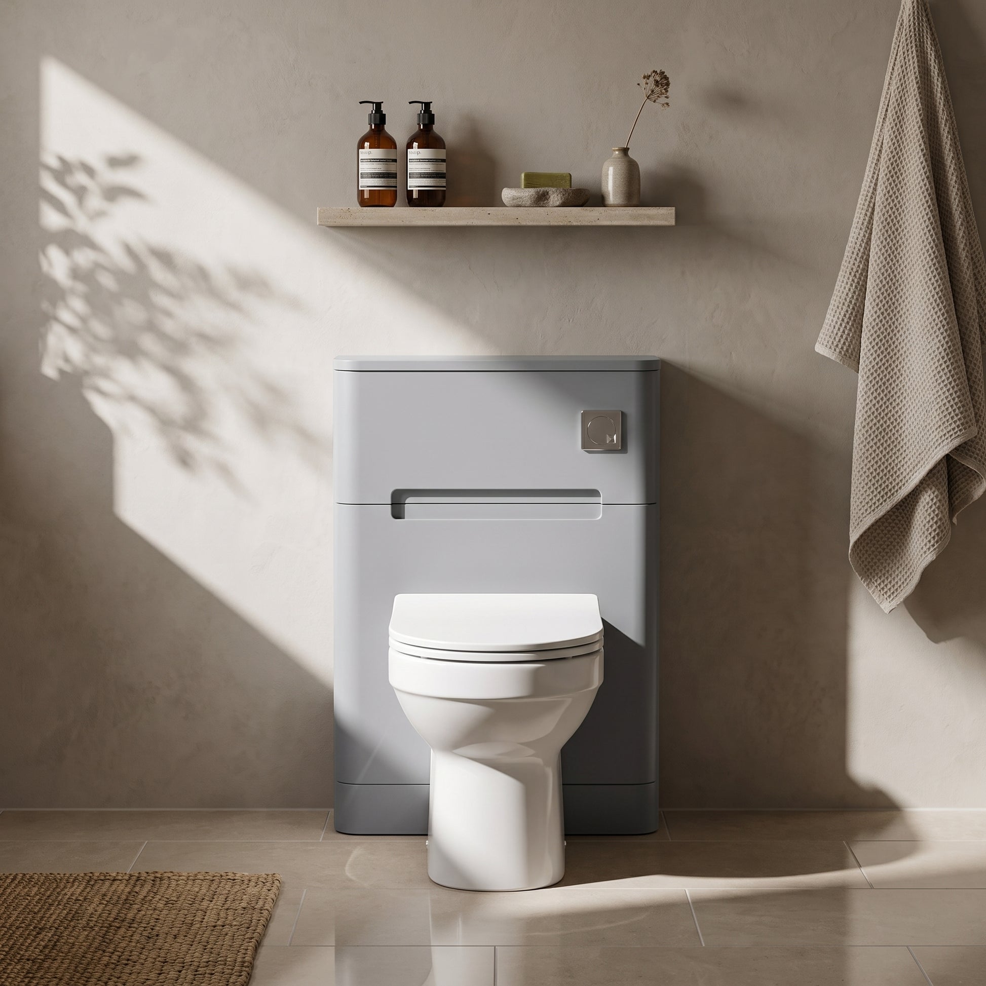 Fairford Rox 550mm Satin Grey WC Unit