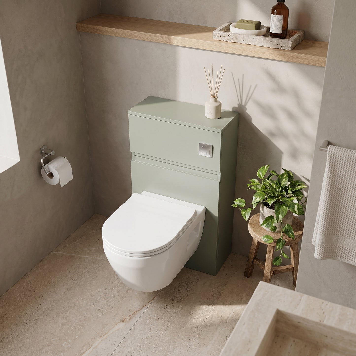 Fairford Finesse 500mm Satin Green WC Unit