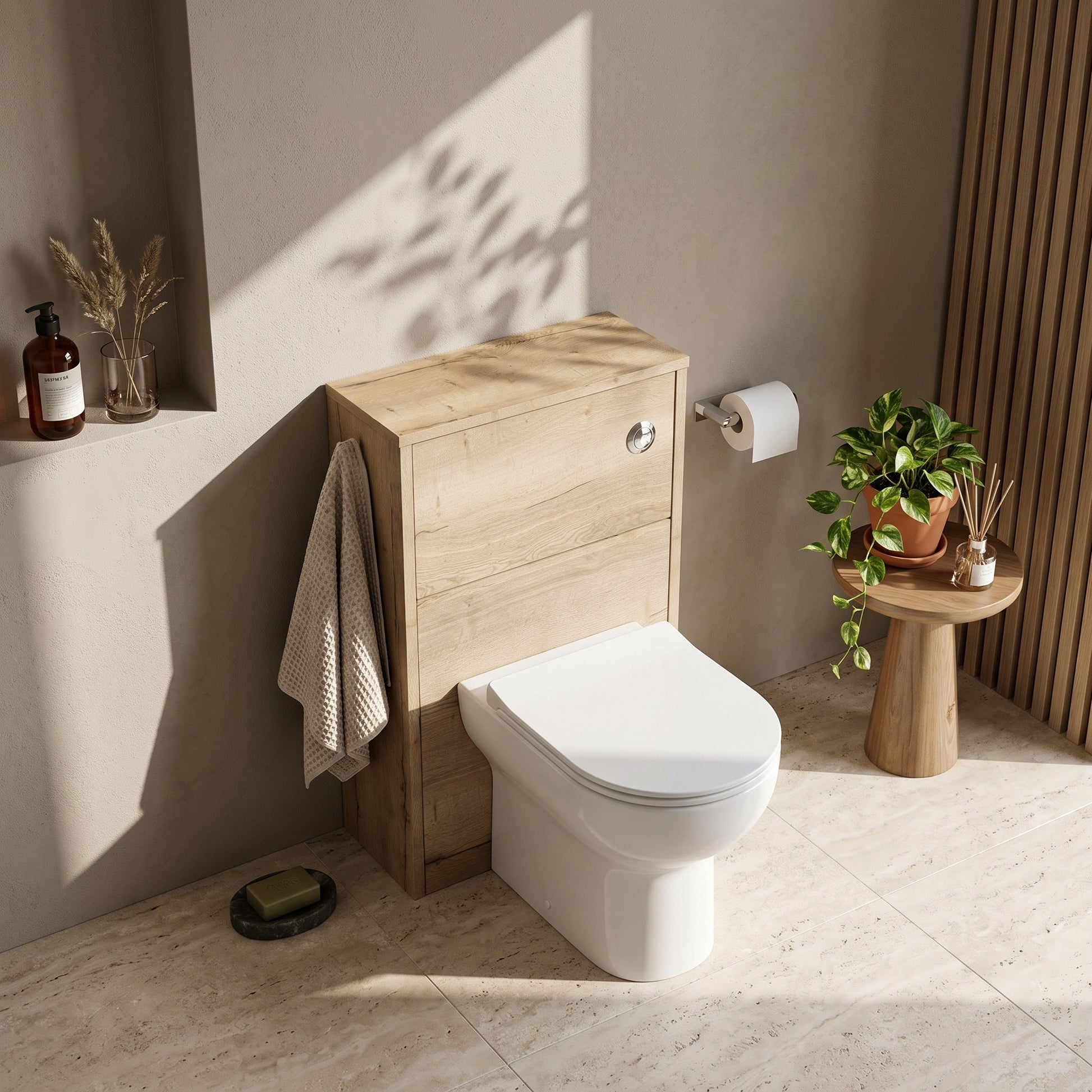 Fairford Anika 500mm Oak Woodgrain WC Unit
