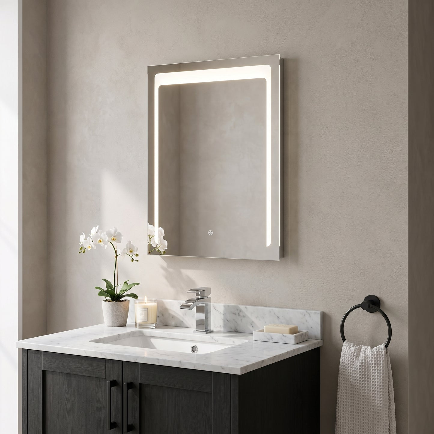 Fairford Cari 500 x 700mm LED Touch Sensor Mirror