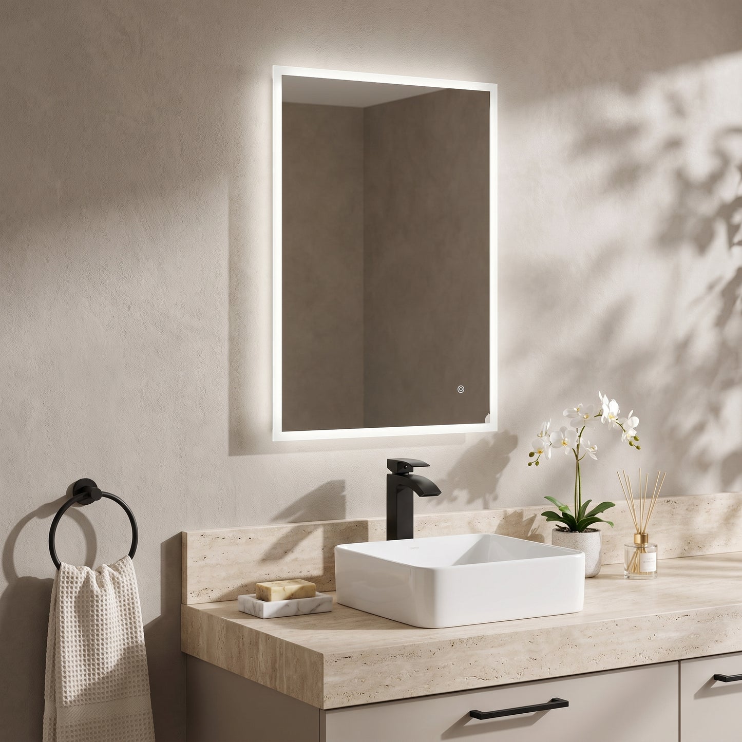 Fairford Lava 500 x 700mm LED Touch Sensor Mirror