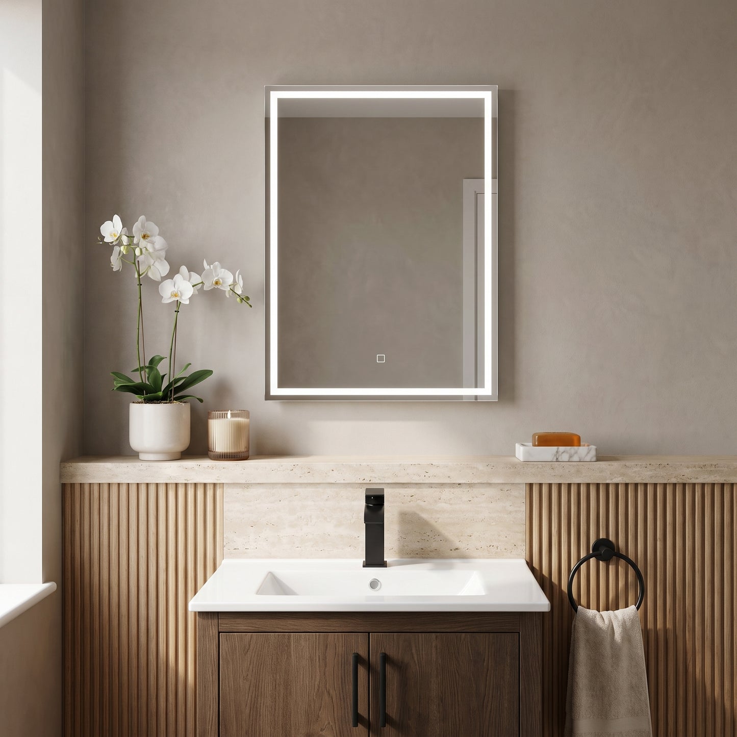 Fairford Stone 500 x 700mm LED Touch Sensor Mirror