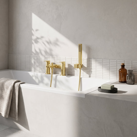 Fairford Una Brushed Brass Bath Shower Mixer