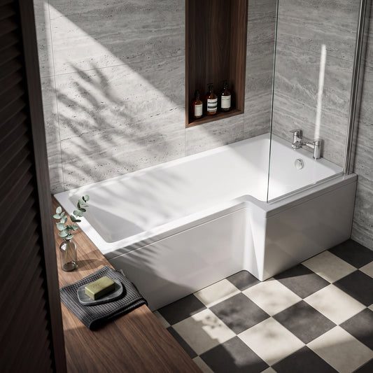 Fairford 1500 x 850mm L Shaped Right Hand Shower Bath