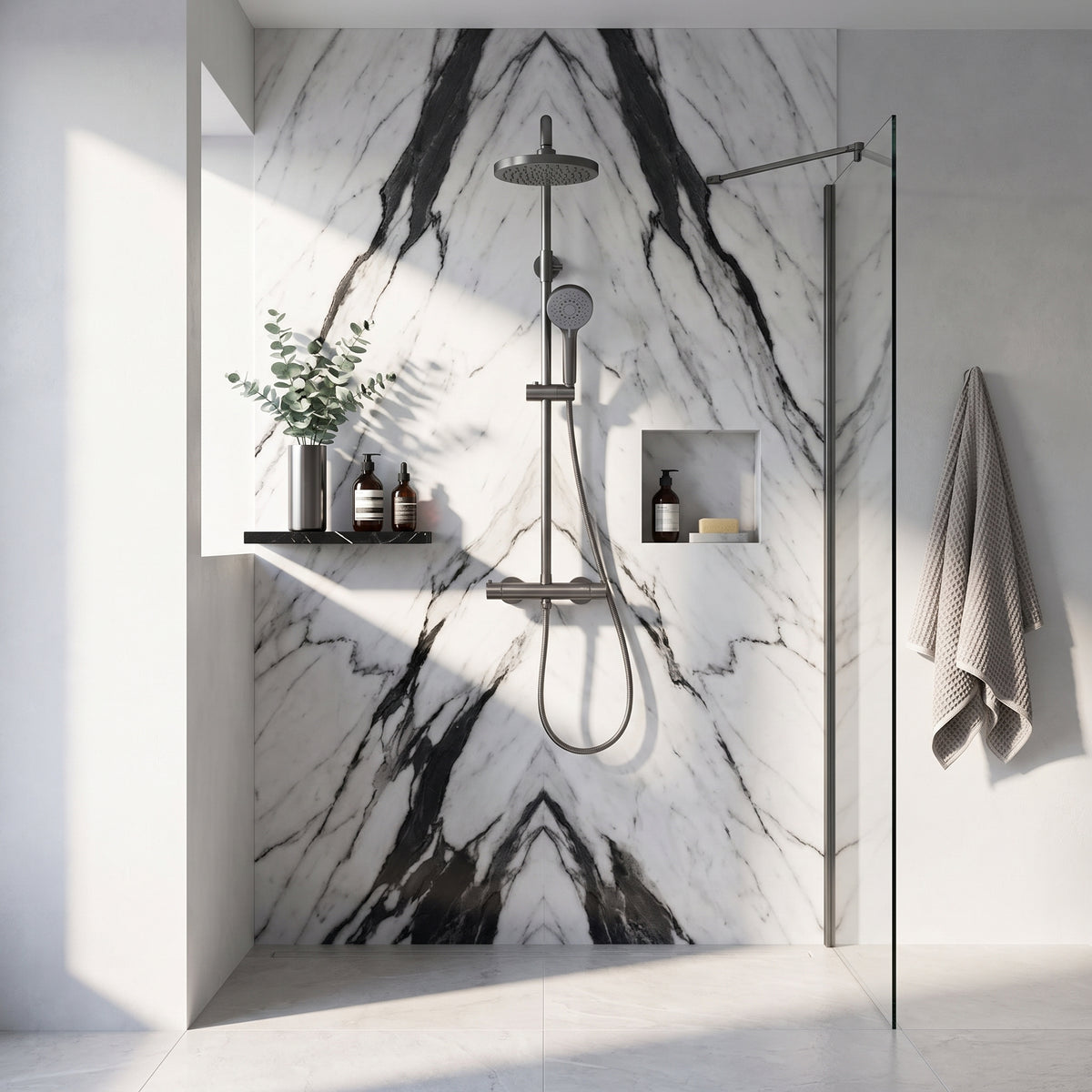 Fairford Element 10 Brushed Gun Metal 2 Oulet Exposed Shower Kit