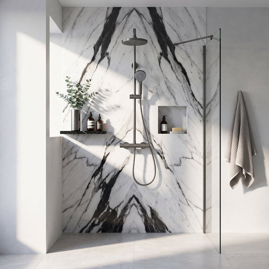 Fairford Element 10 Brushed Gun Metal 2 Oulet Exposed Shower Kit