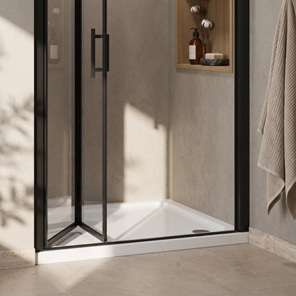 Fairford 700mm x 700mm Square Shower Tray, Corner Waste