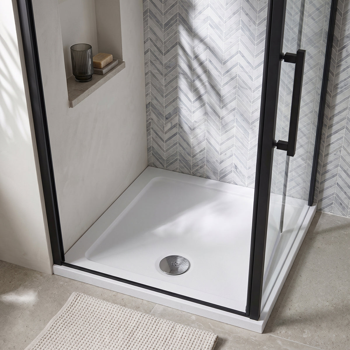 Fairford 700 x 700mm Antislip Square Shower Tray