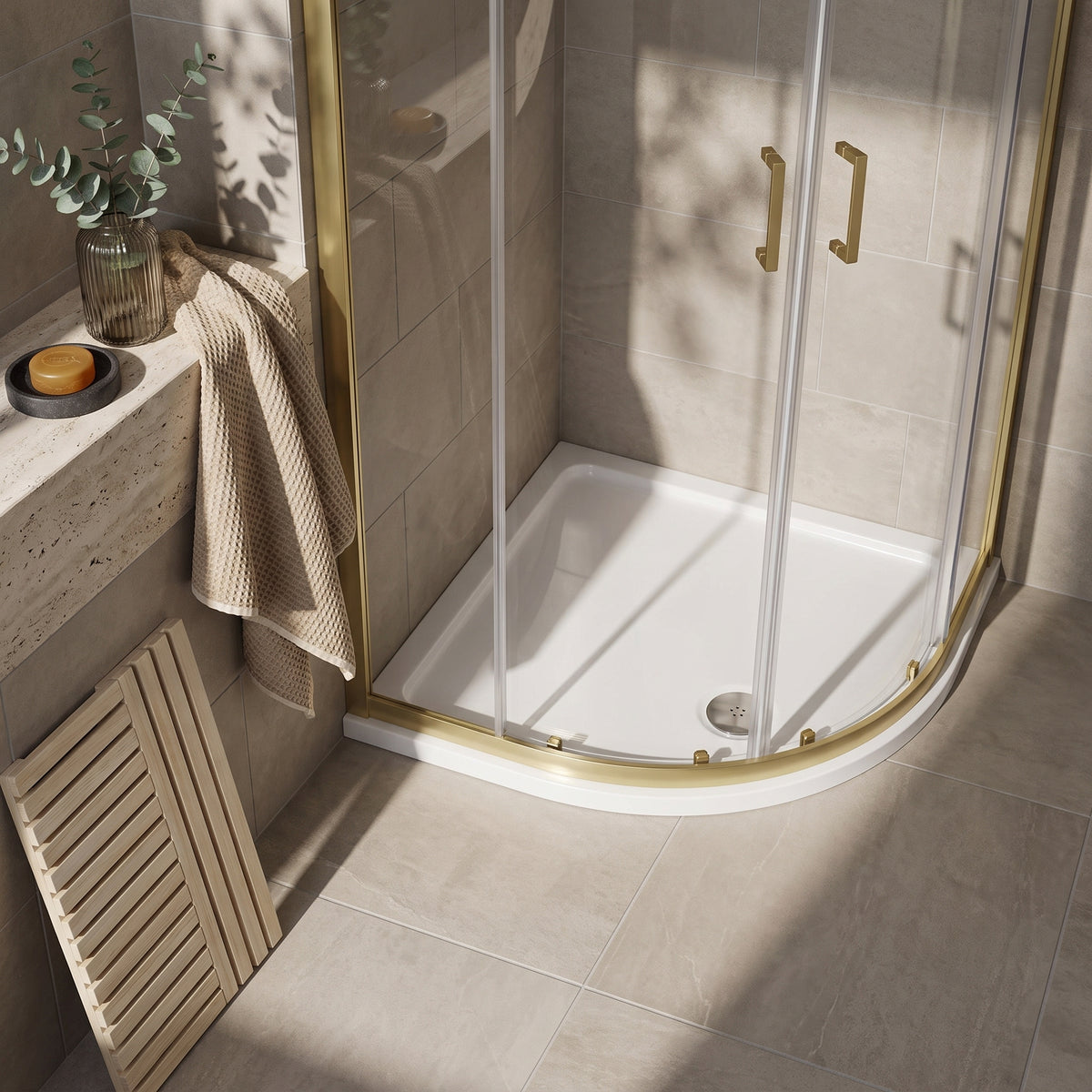 Fairford 1000 x 1000mm Quadrant Shower Tray