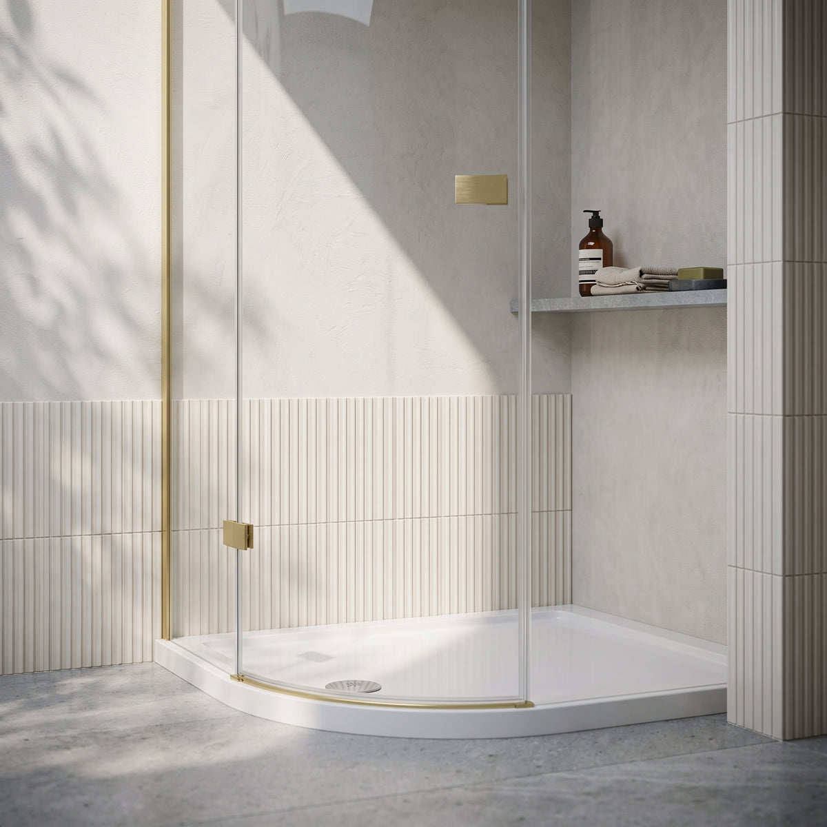 Fairford 1000 x 900mm Offset Quadrant, LH Shower Tray
