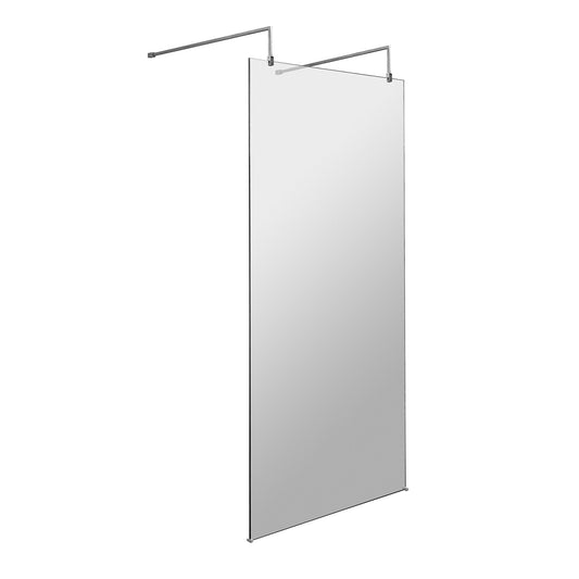 Fairford 1000mm 8mm Wetroom Screen, 2 Support Arms, 1950mm