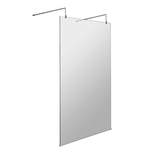 Fairford 1200mm 8mm Wetroom Screen, 2 Support Arms, 1950mm