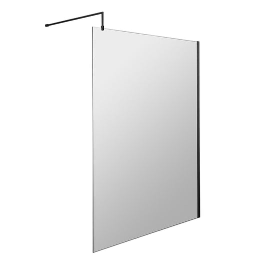 Fairford 1400mm 8mm Matt Black Framed W/r Screen
