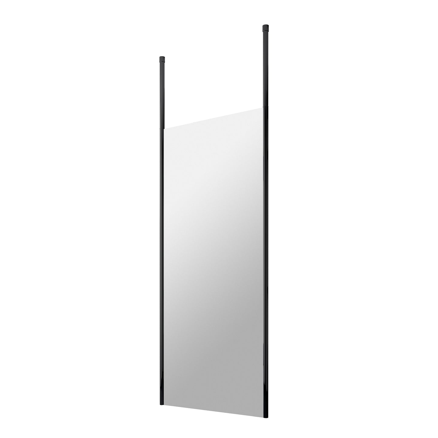 Fairford 800mm 8mm Matt Black Framed W/r Screen2 Ceiling Pos