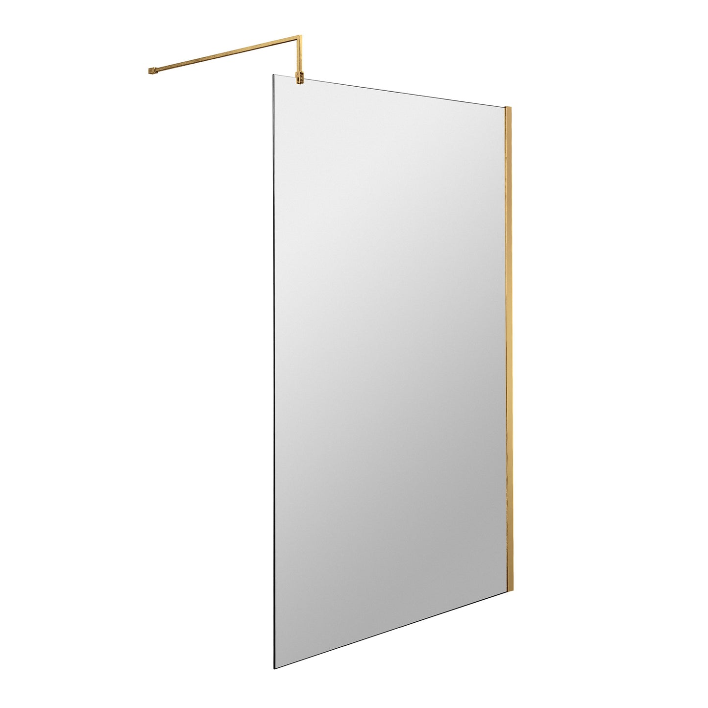 Fairford 1000mm 8mm Brushed Brass W/r Screen