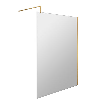 Fairford 1200mm 8mm Brushed Brass W/r Screen