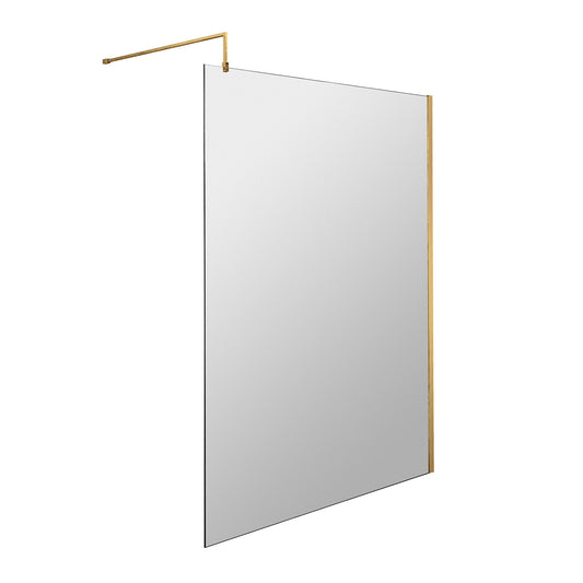 Fairford 1200mm 8mm Brushed Brass W/r Screen