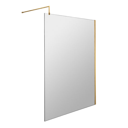 Fairford 1400mm 8mm Brushed Brass W/r Screen