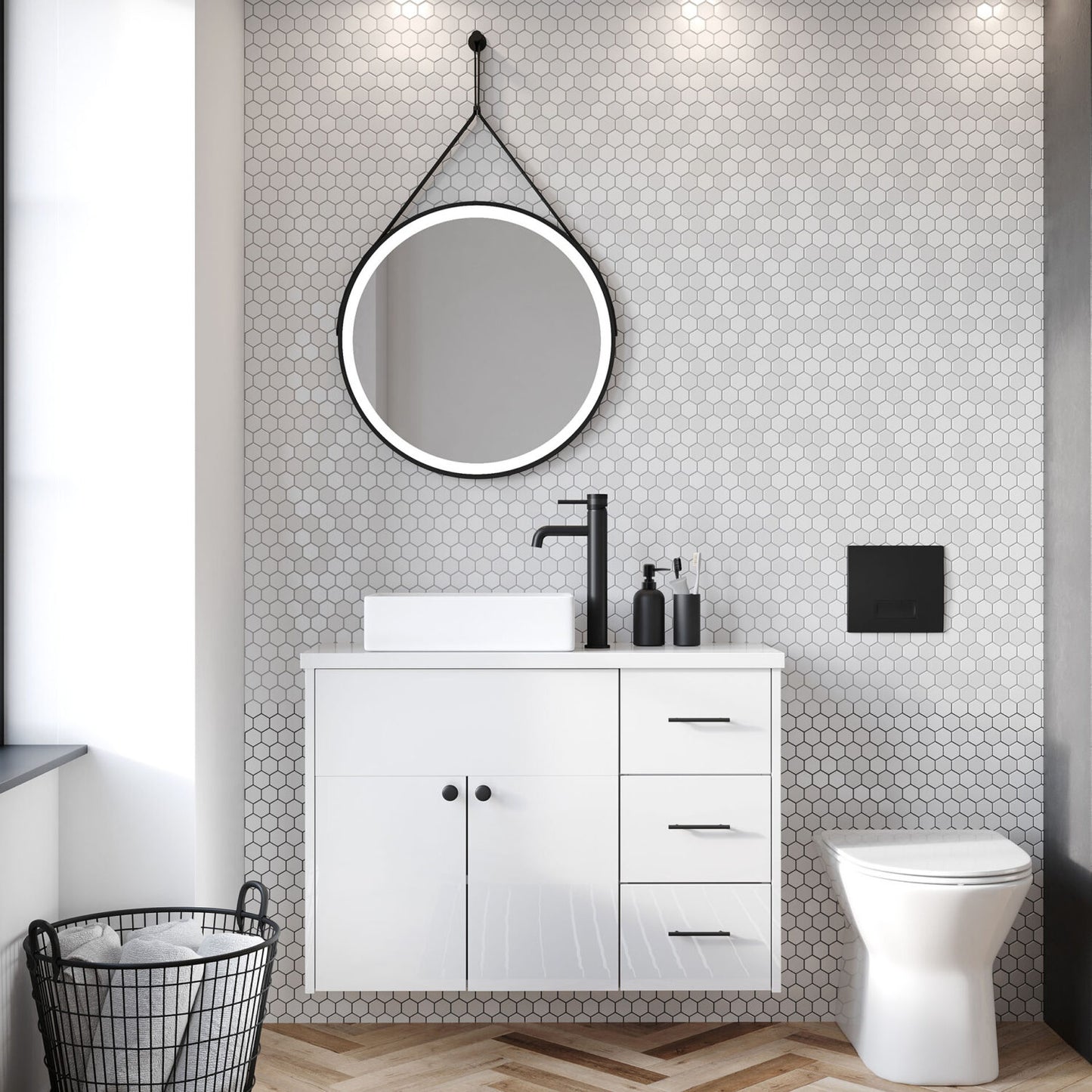 Fairford Stance 500mm Countertop Basin - White