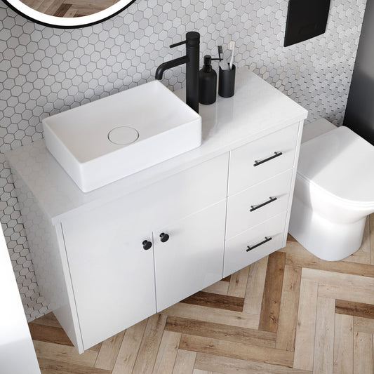 Fairford Stance 500mm Countertop Basin - White