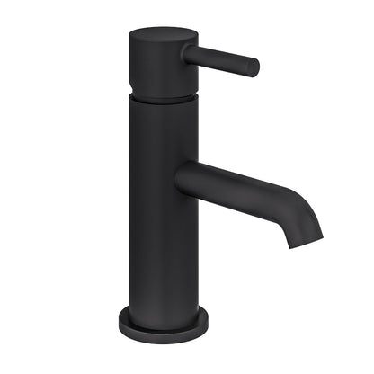 Fairford Element 5 Matt Black Basin Mixer with Push Button Waste