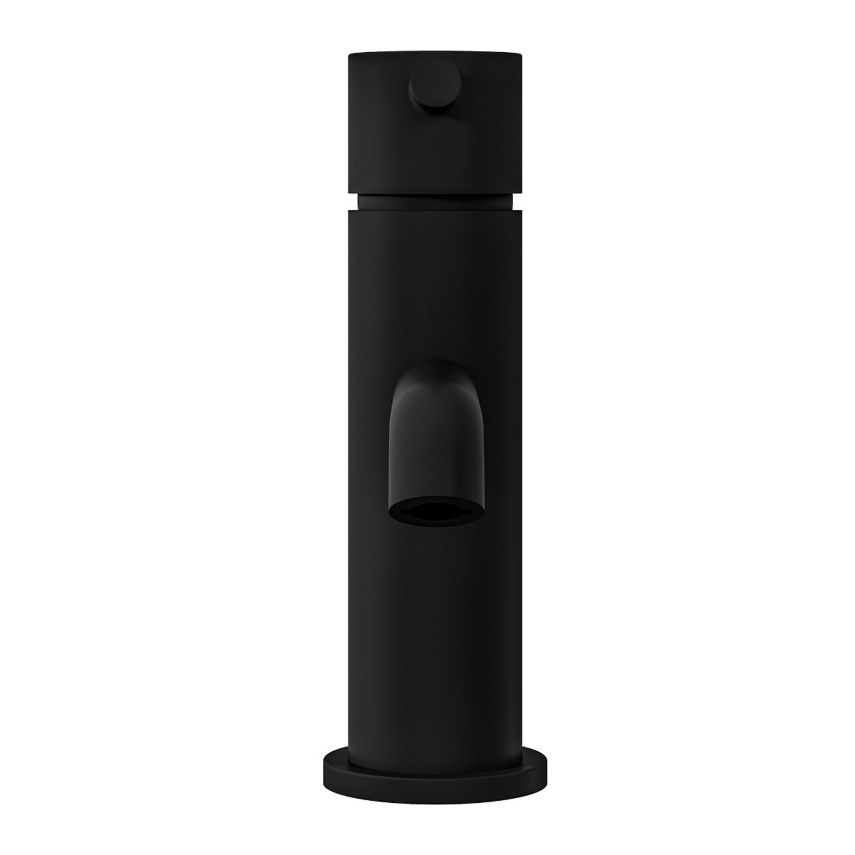 Fairford Element 5 Matt Black Basin Mixer with Push Button Waste