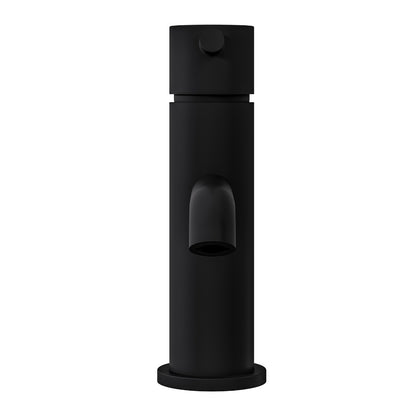 Fairford Element 5 Matt Black Basin Mixer with Push Button Waste