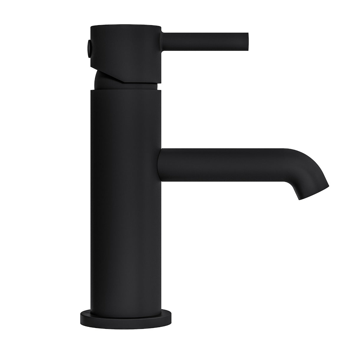 Fairford Element 5 Matt Black Basin Mixer with Push Button Waste
