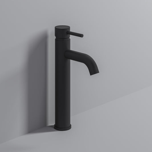 Fairford Element 5 Matt Black High Rise Basin Mixer