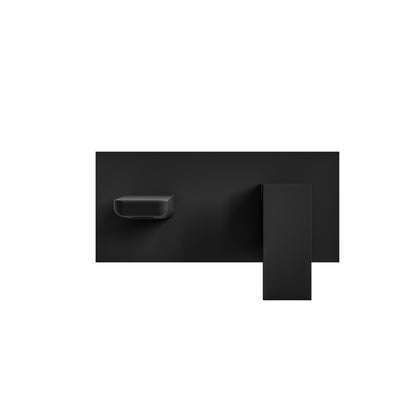Fairford Una Matt Black Wall Mounted Basin Mixer