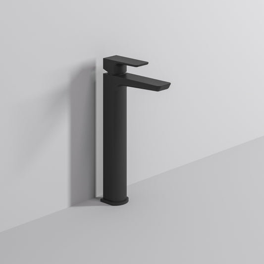 Fairford Una Matt Black High Rise Basin Mixer